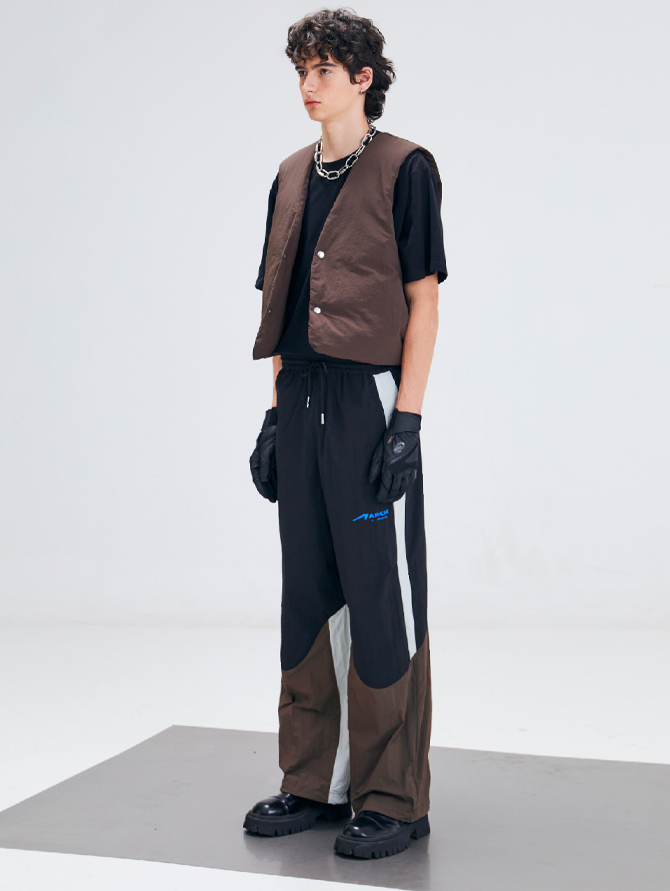 04PN21 Nylon Panelled Trackpants