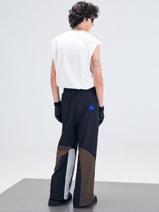 04PN21 Nylon Panelled Trackpants