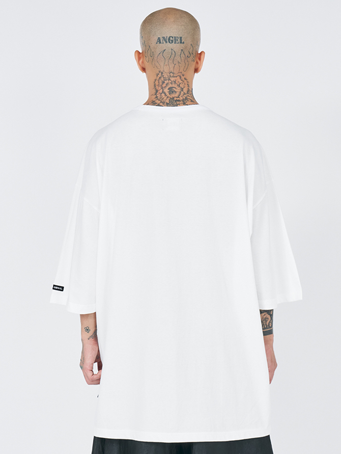 04TS25 Collage T-Shirt White