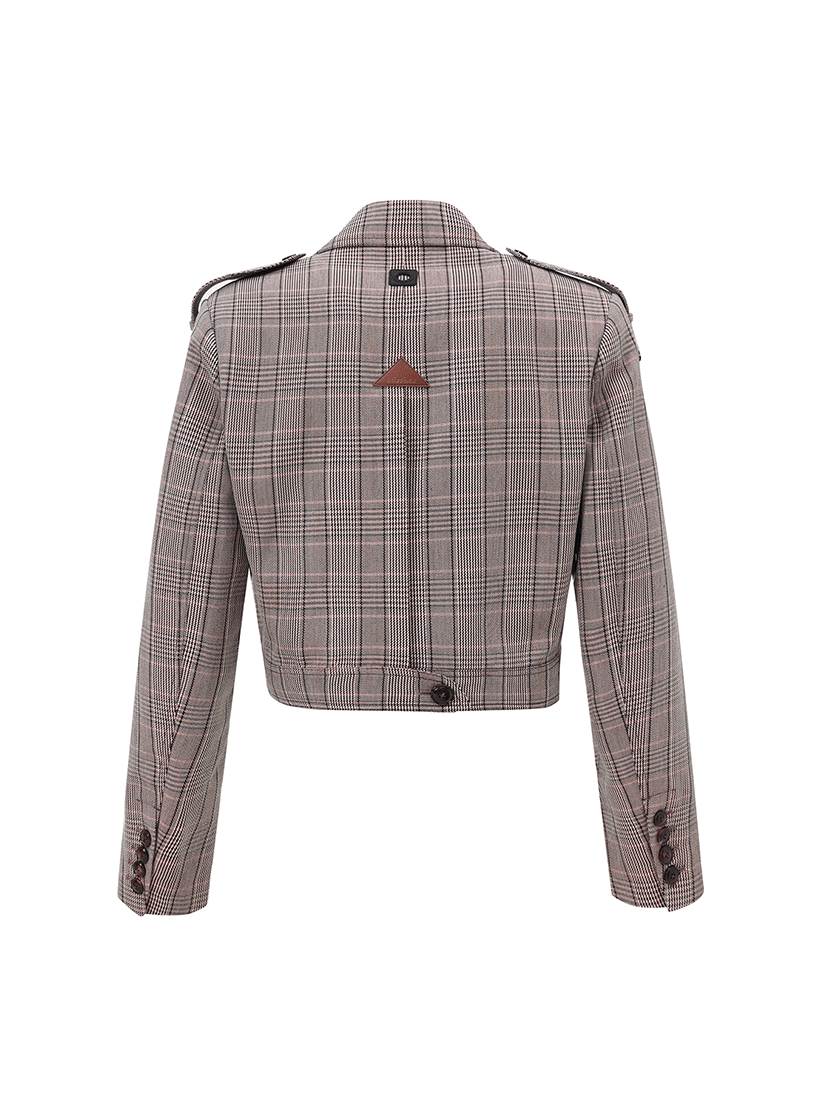 Checkered Crop Jacket