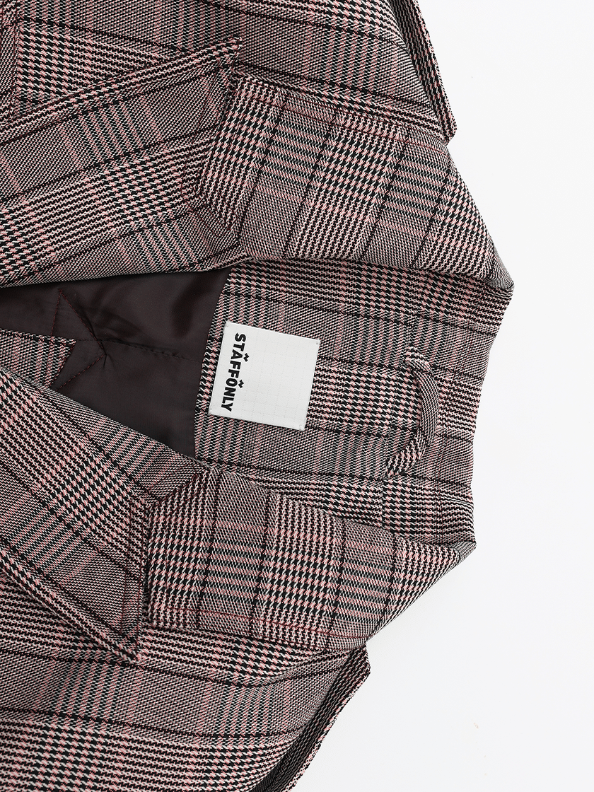 Checkered Crop Jacket