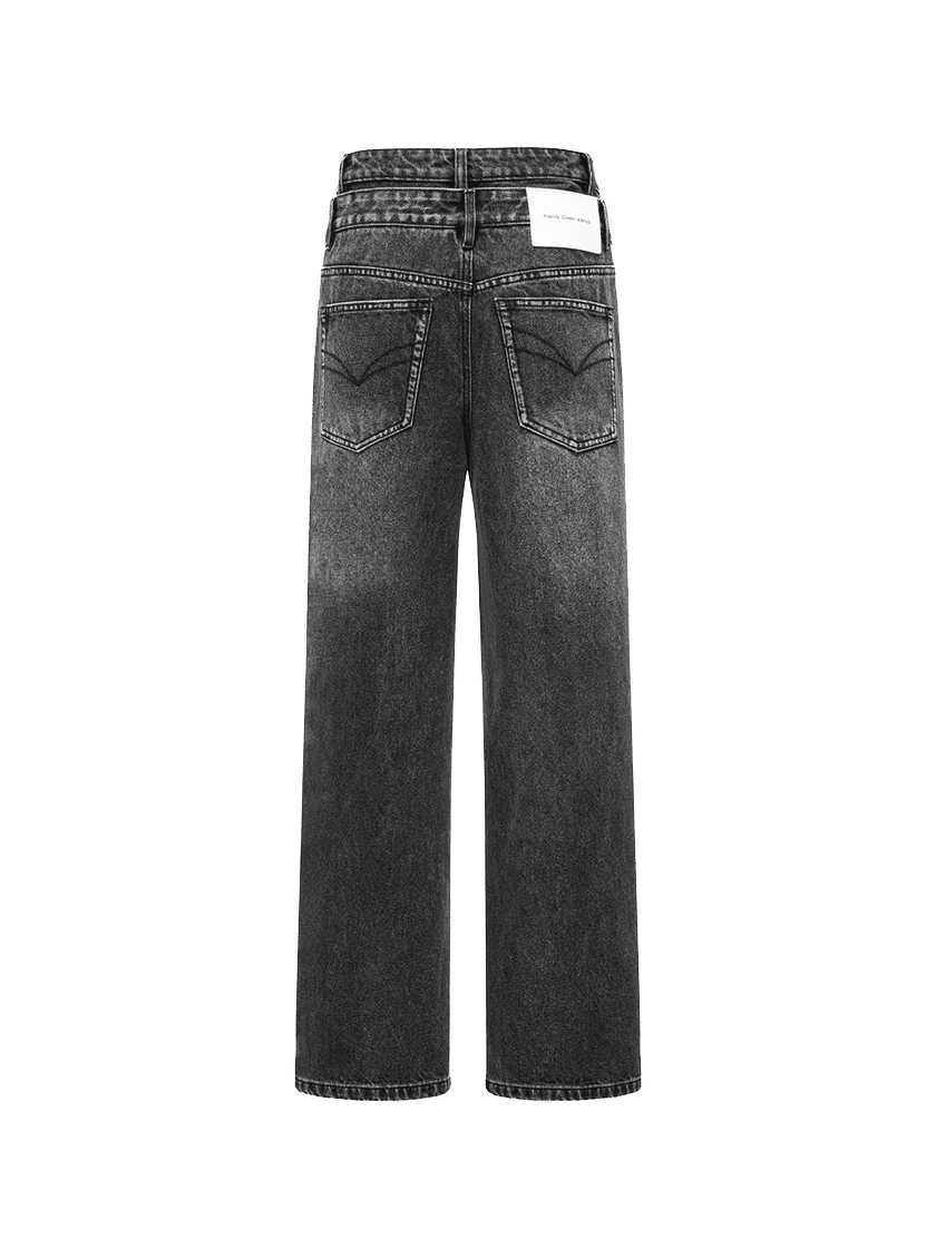 Double Belted Denim Black