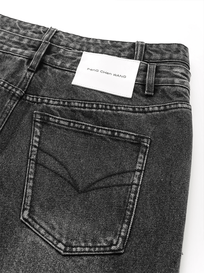 Double Belted Denim Black