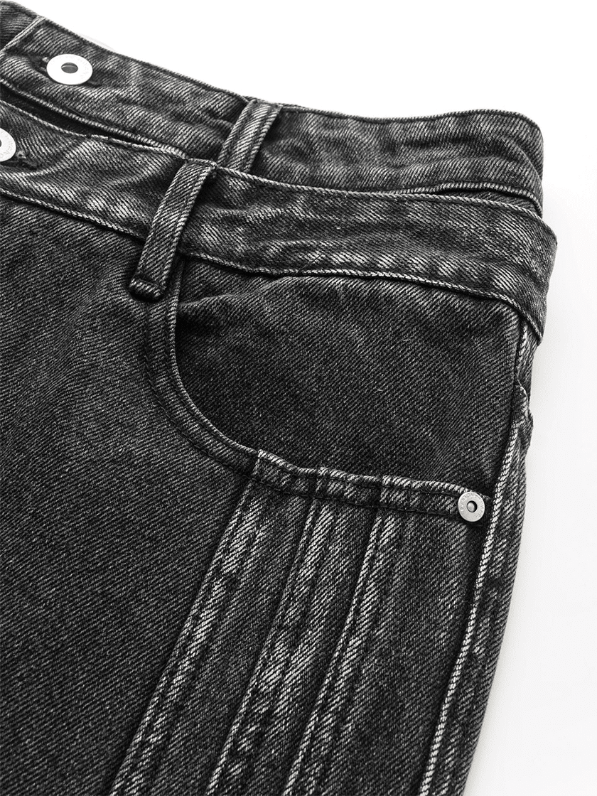Double Belted Denim Black