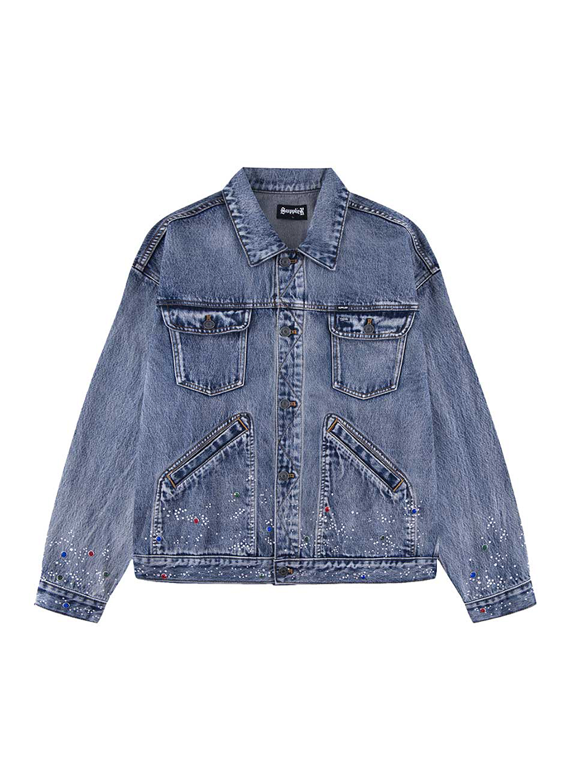 Rhinestone Denim Jacket