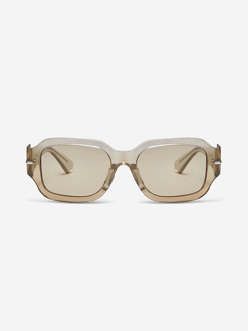 The Owner Leviathan Square Frame Sunglasses Beige
