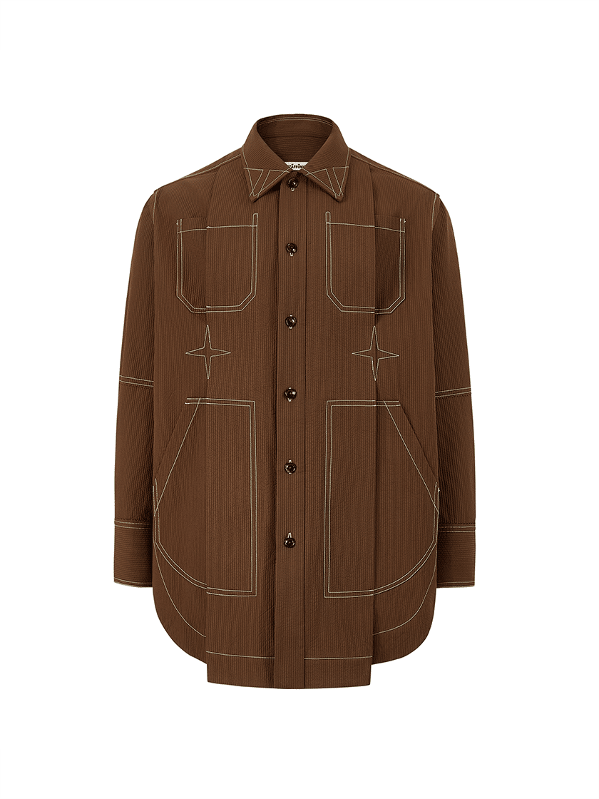 Textured Star Overshirt