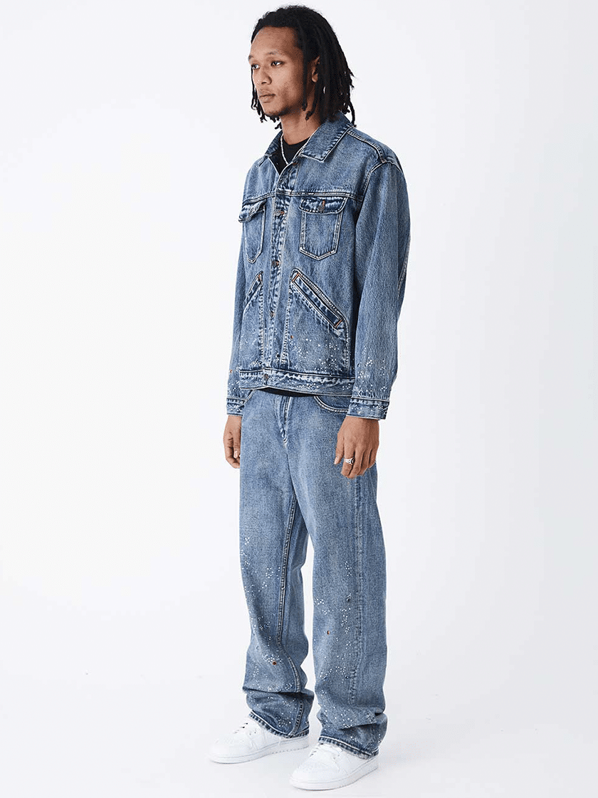 Rhinestone Denim Blue