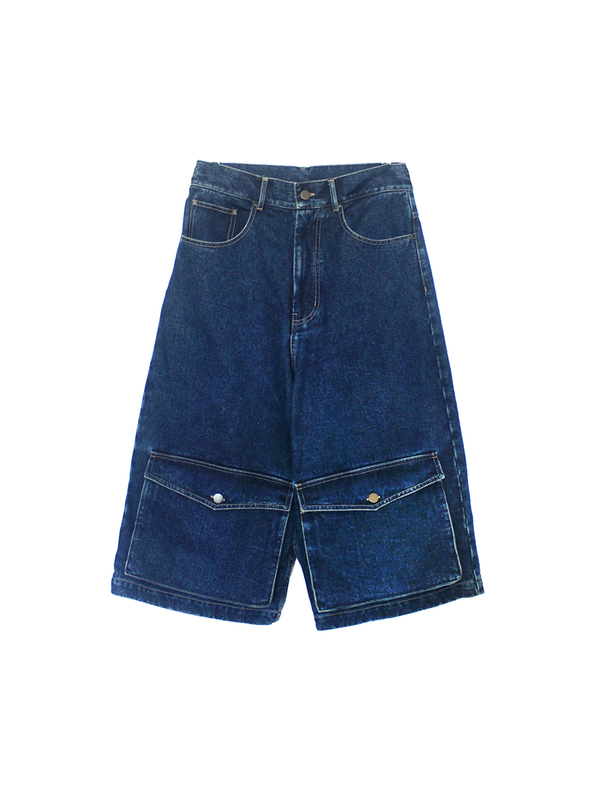 Oversized Cargo Shorts Denim