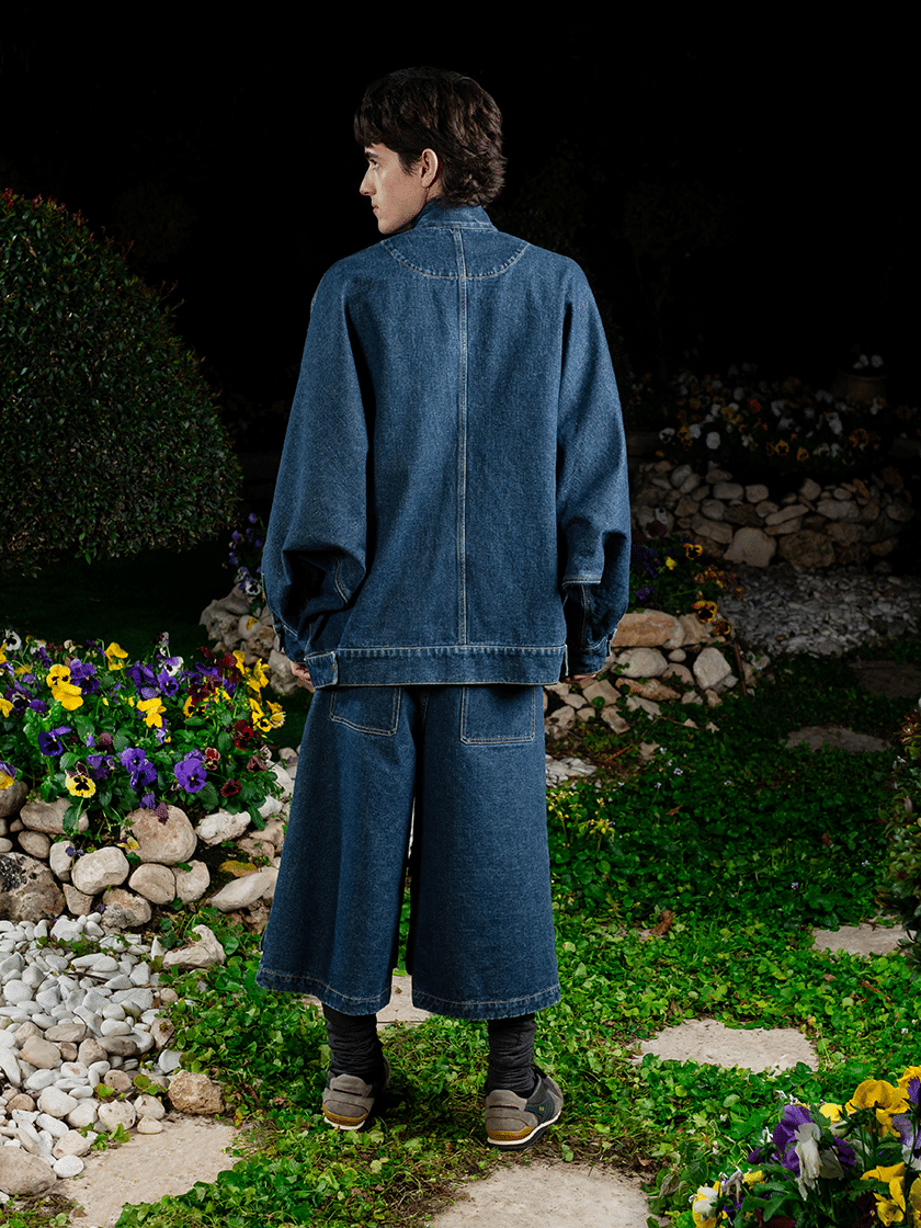 Oversized Cargo Shorts Denim