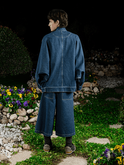 Oversized Cargo Shorts Denim