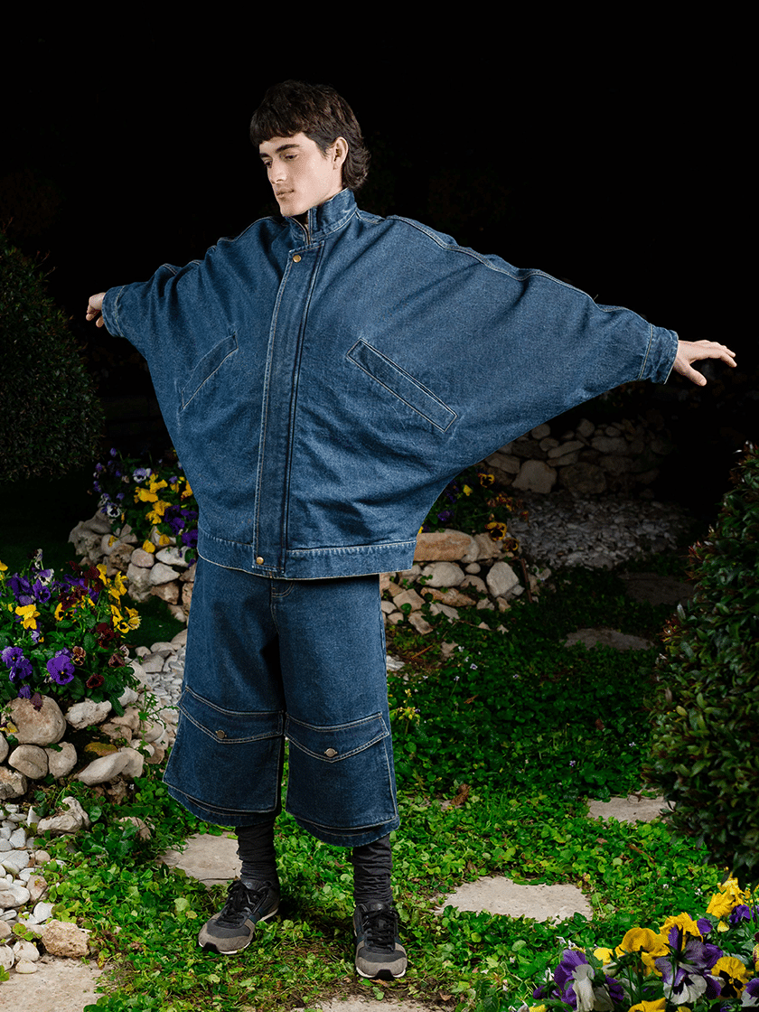 Oversized Cargo Shorts Denim