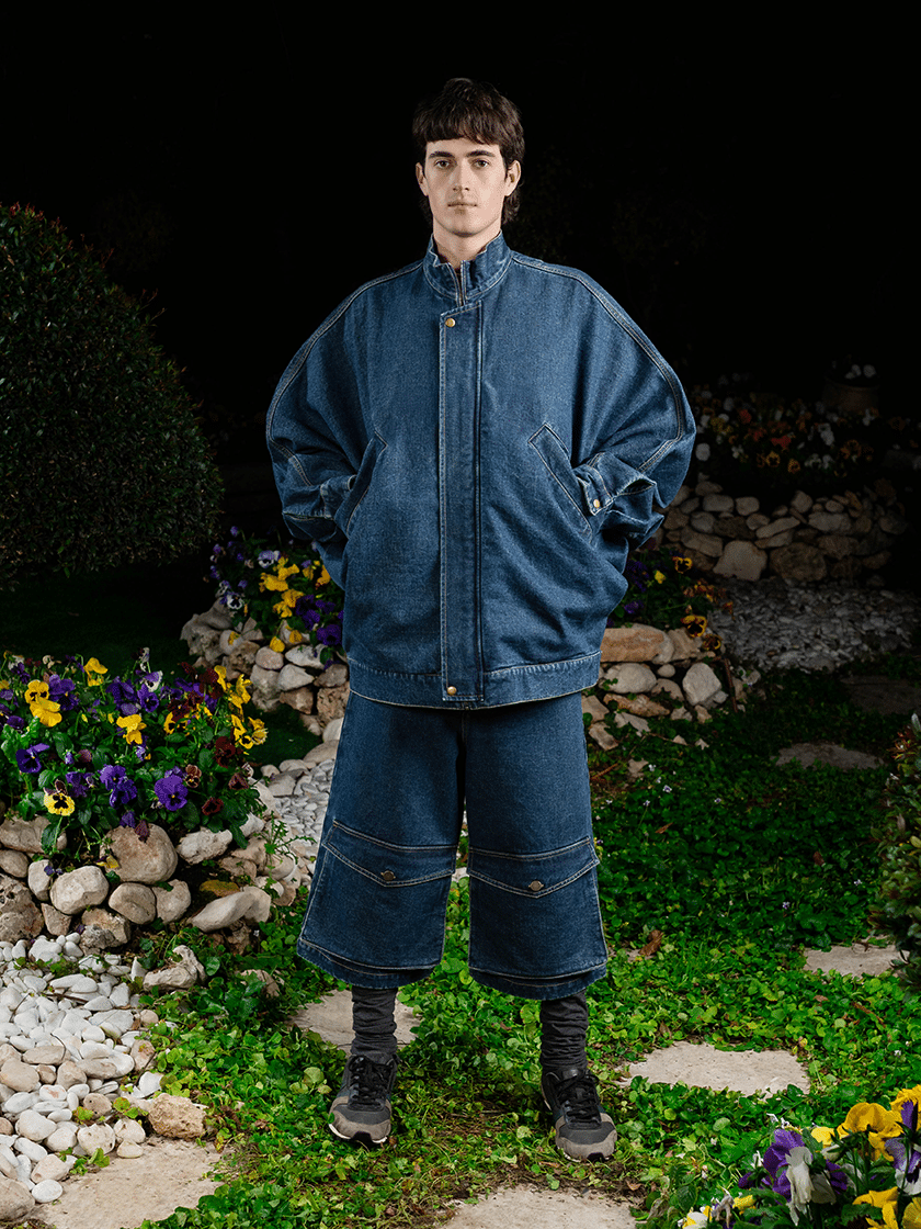 Oversized Cargo Shorts Denim