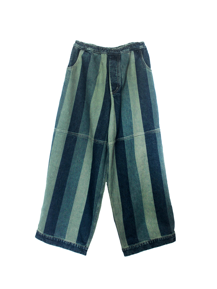 Striped Washed Denim