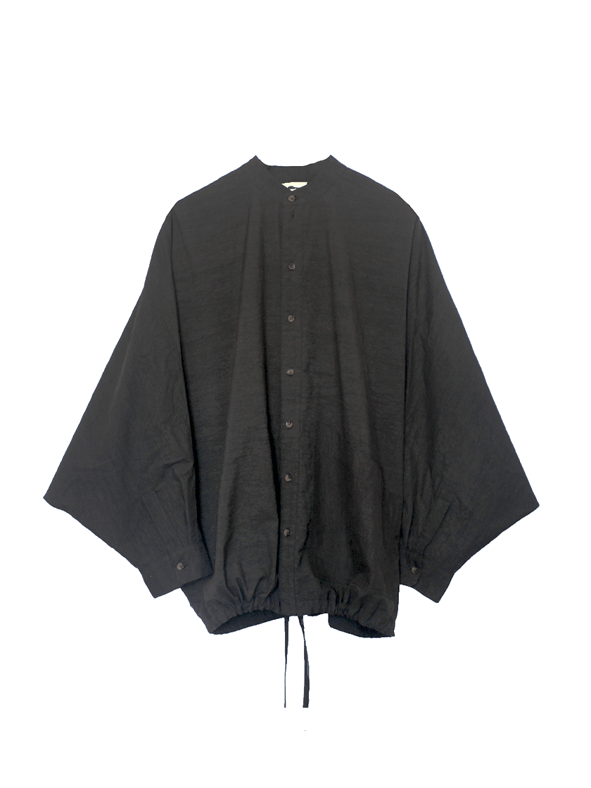 Oversized Band Collar Shirt