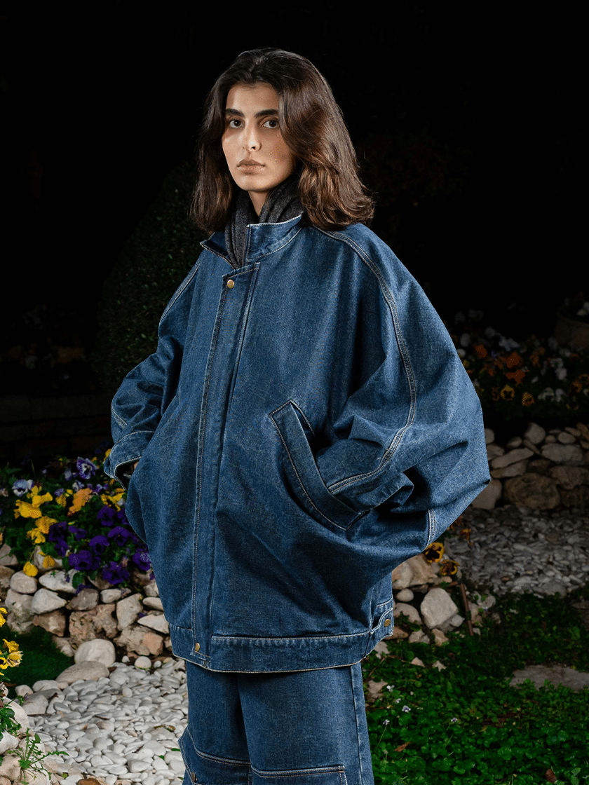 Batwing Oversized Denim Jacket