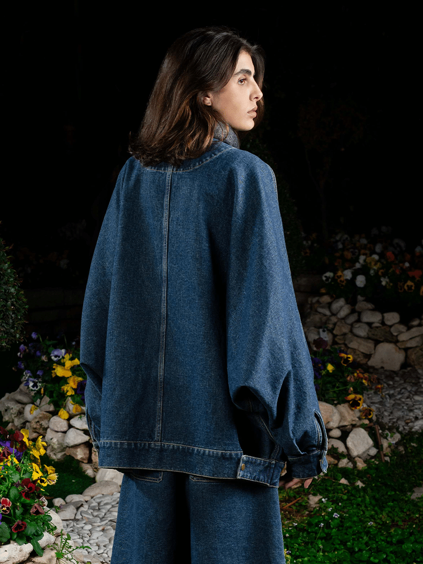 Batwing Oversized Denim Jacket