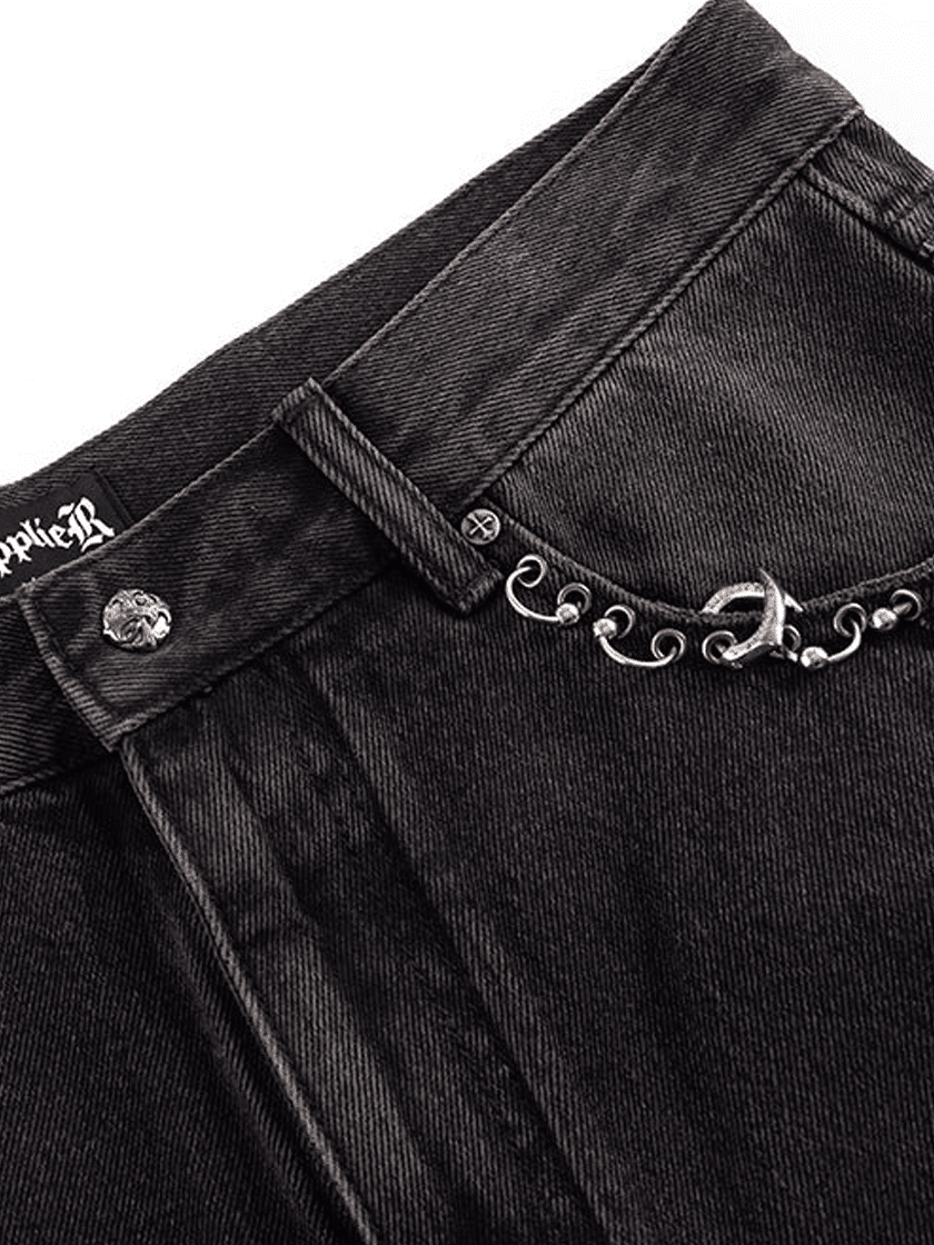 Switching Pierced Denim