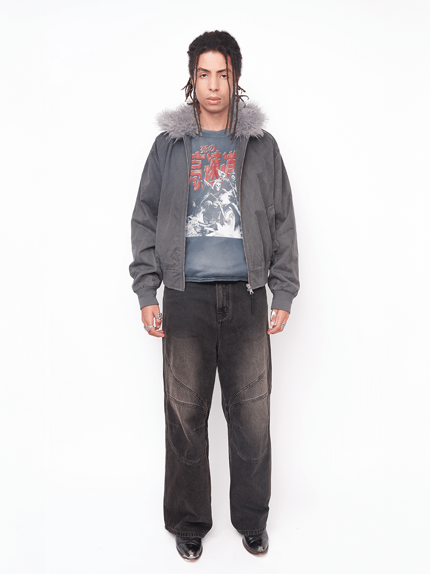 Switching Pierced Denim