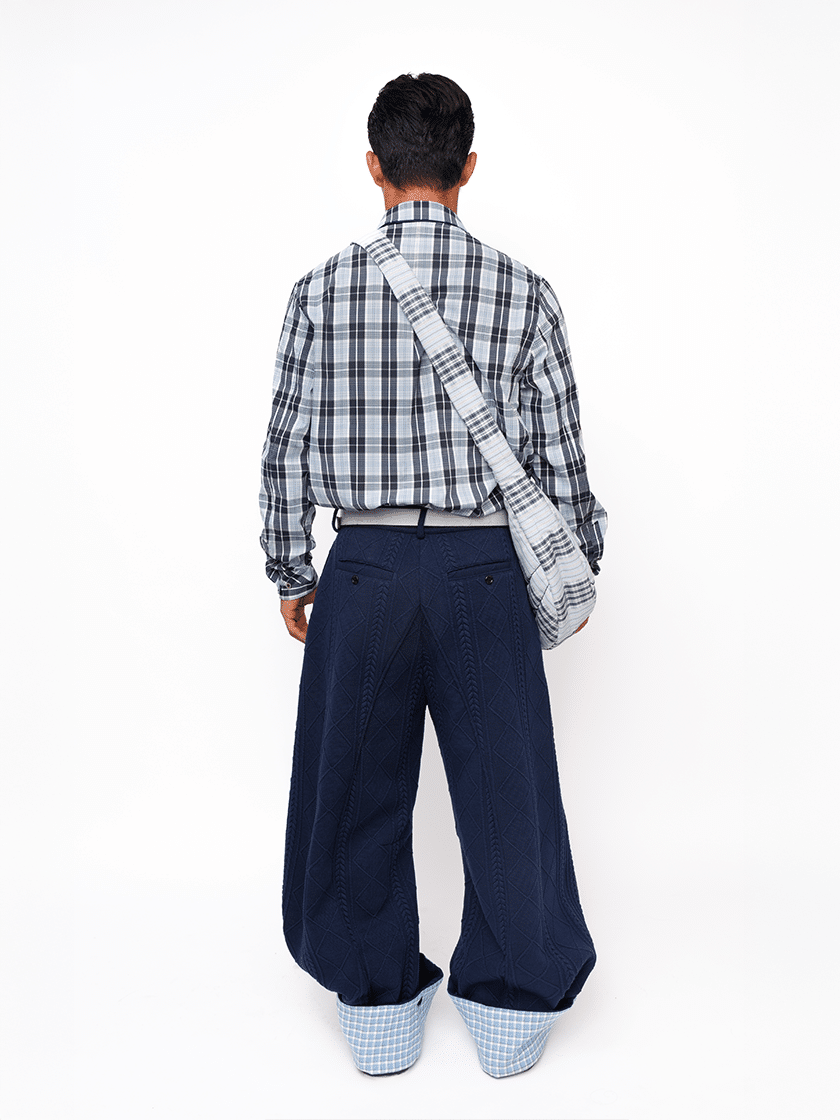 Curved Sweatpants Navy