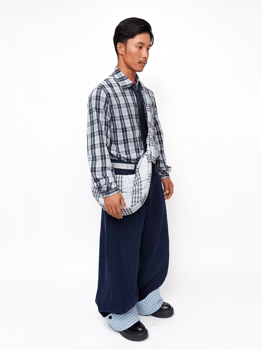 Curved Sweatpants Navy