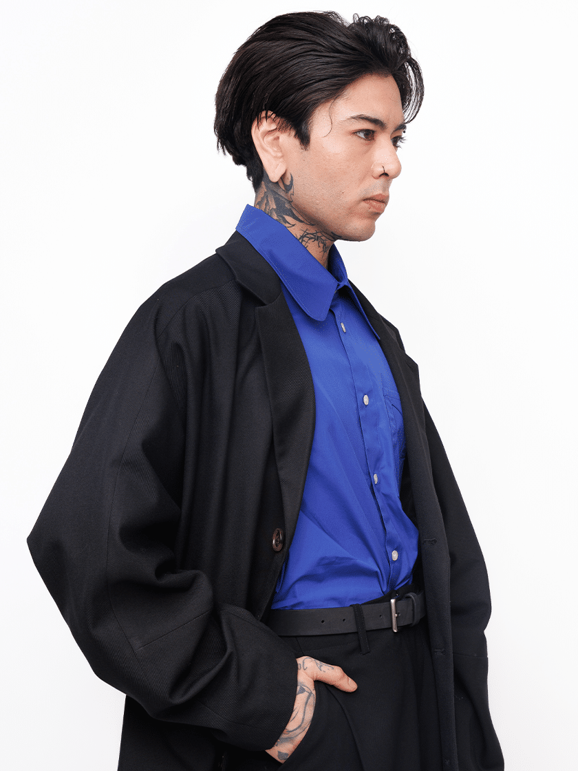 Round Shirt Blue