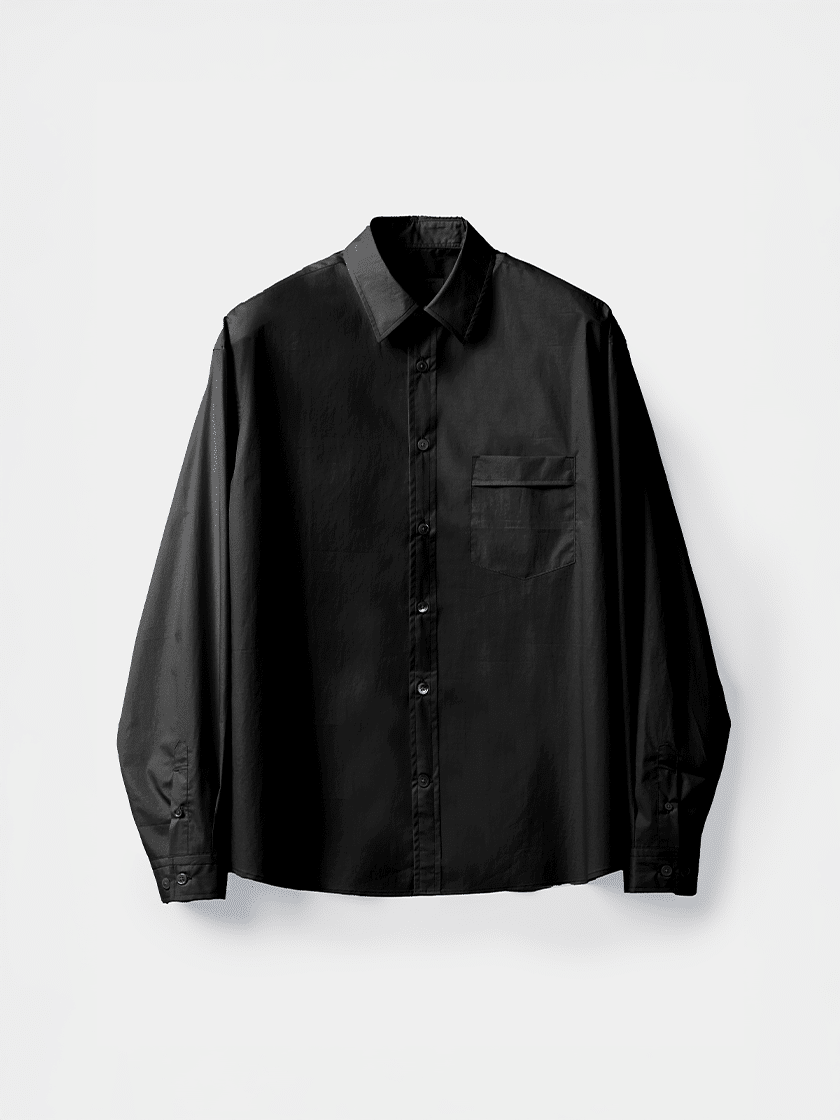 Paper Cotton Shirt Black