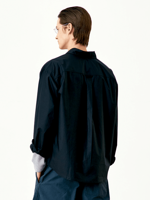 Paper Cotton Shirt Black