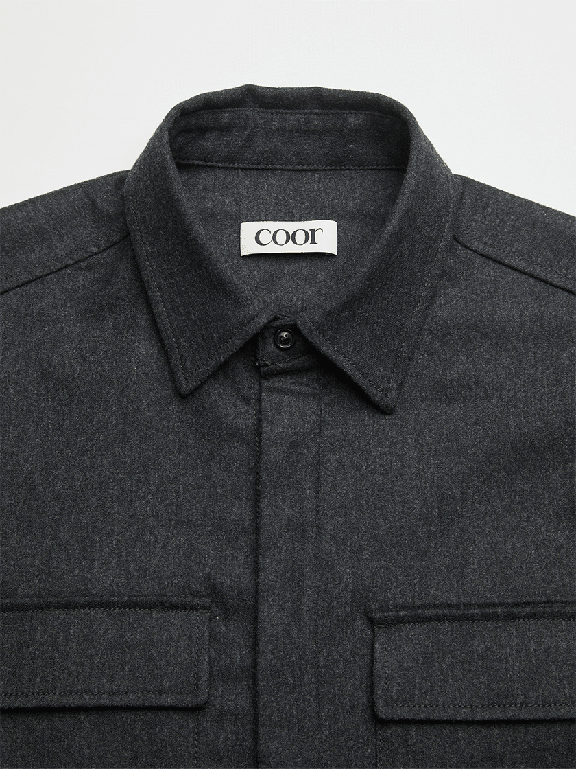 Out Pocket Woolen Shirt