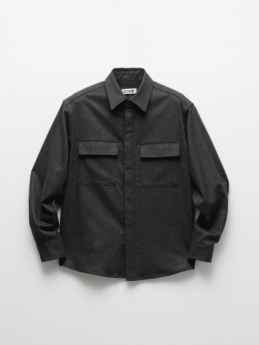 Out Pocket Woolen Shirt