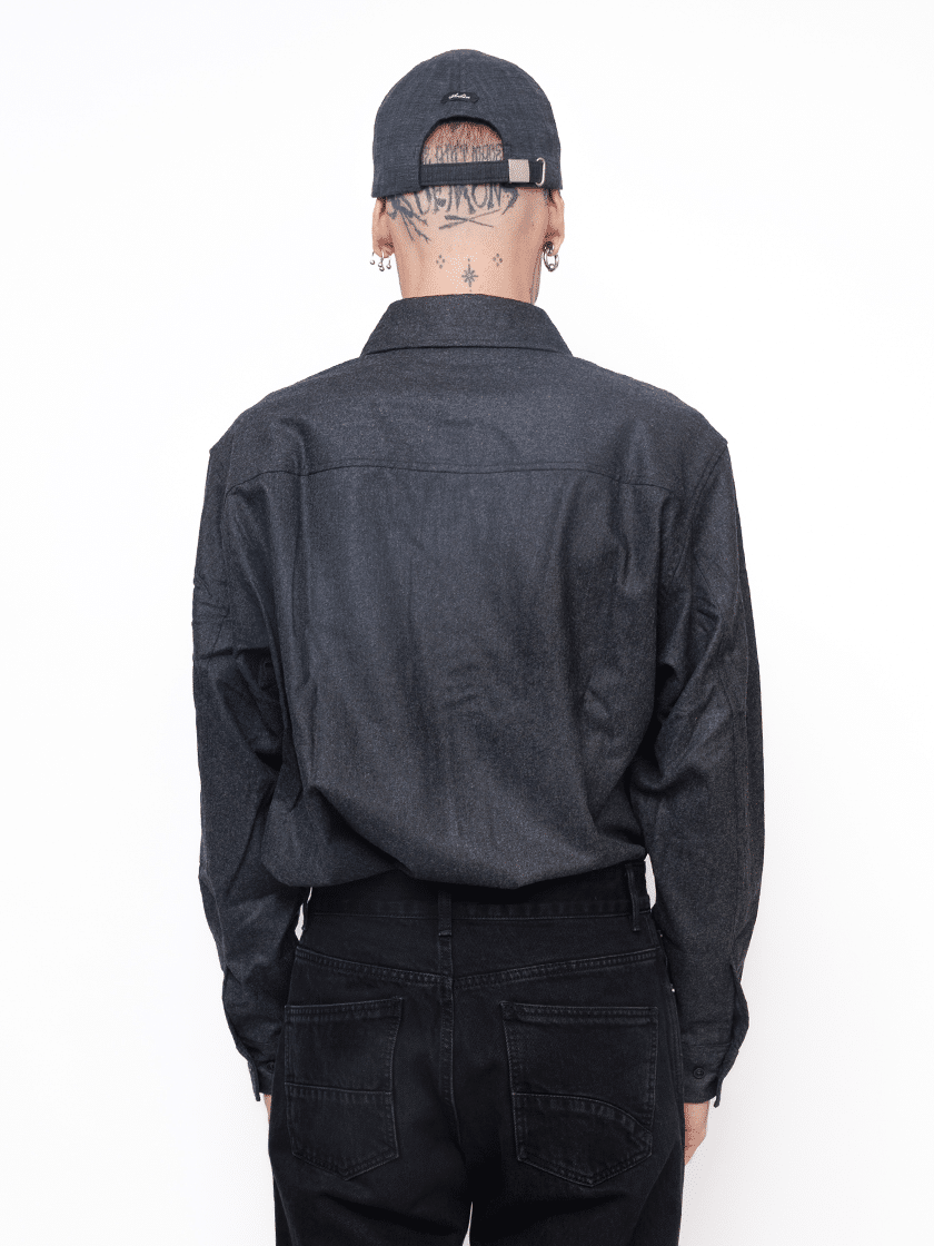 Out Pocket Woolen Shirt