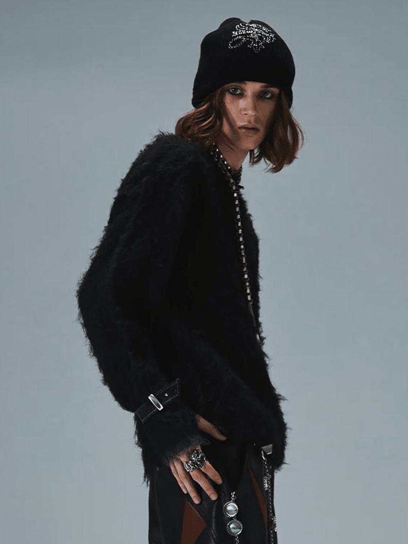 Shaggy Knit Black