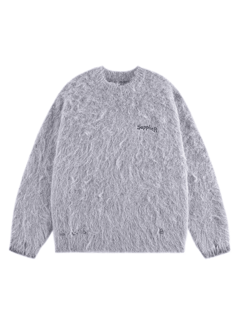Shaggy Knit Gray