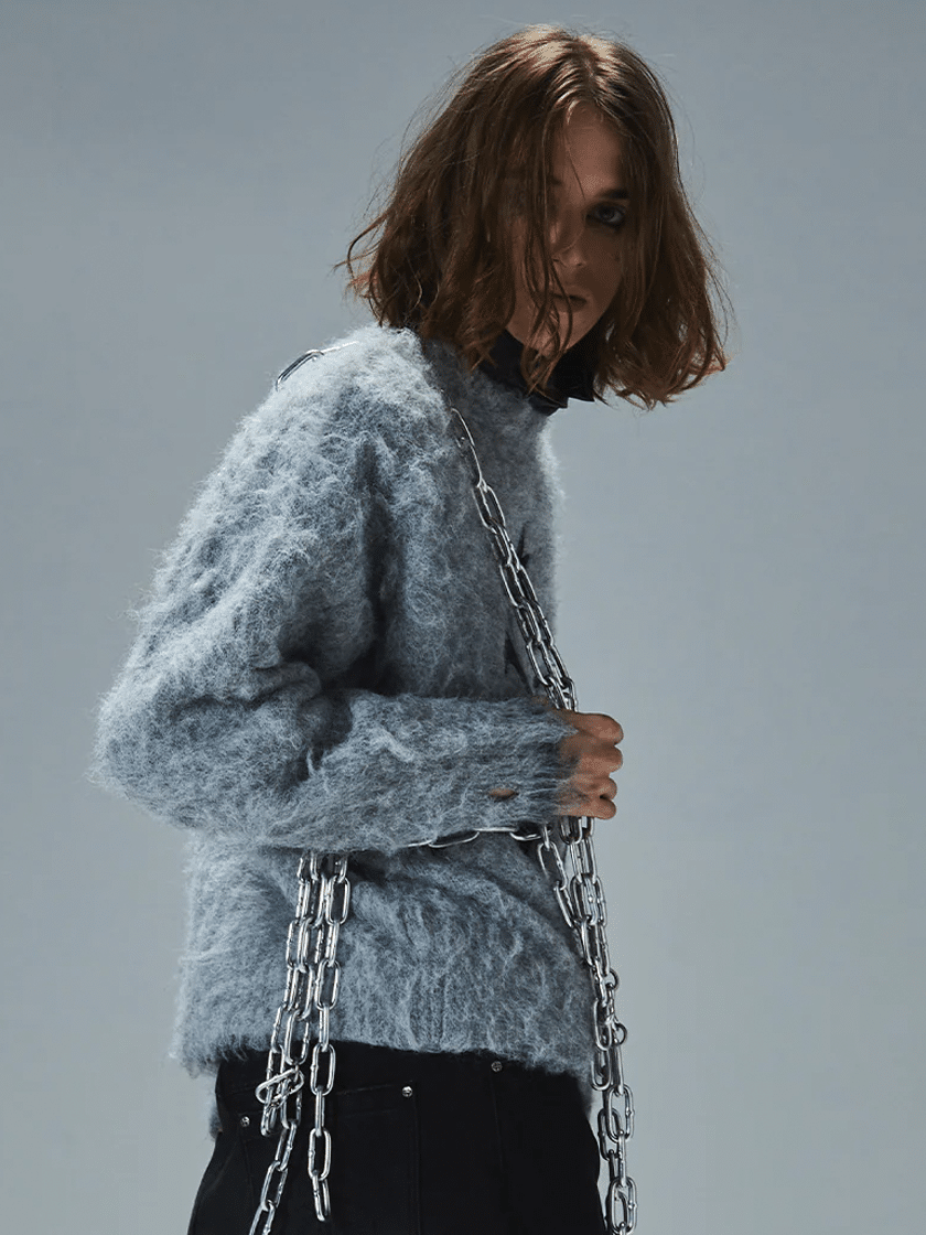 Shaggy Knit Gray
