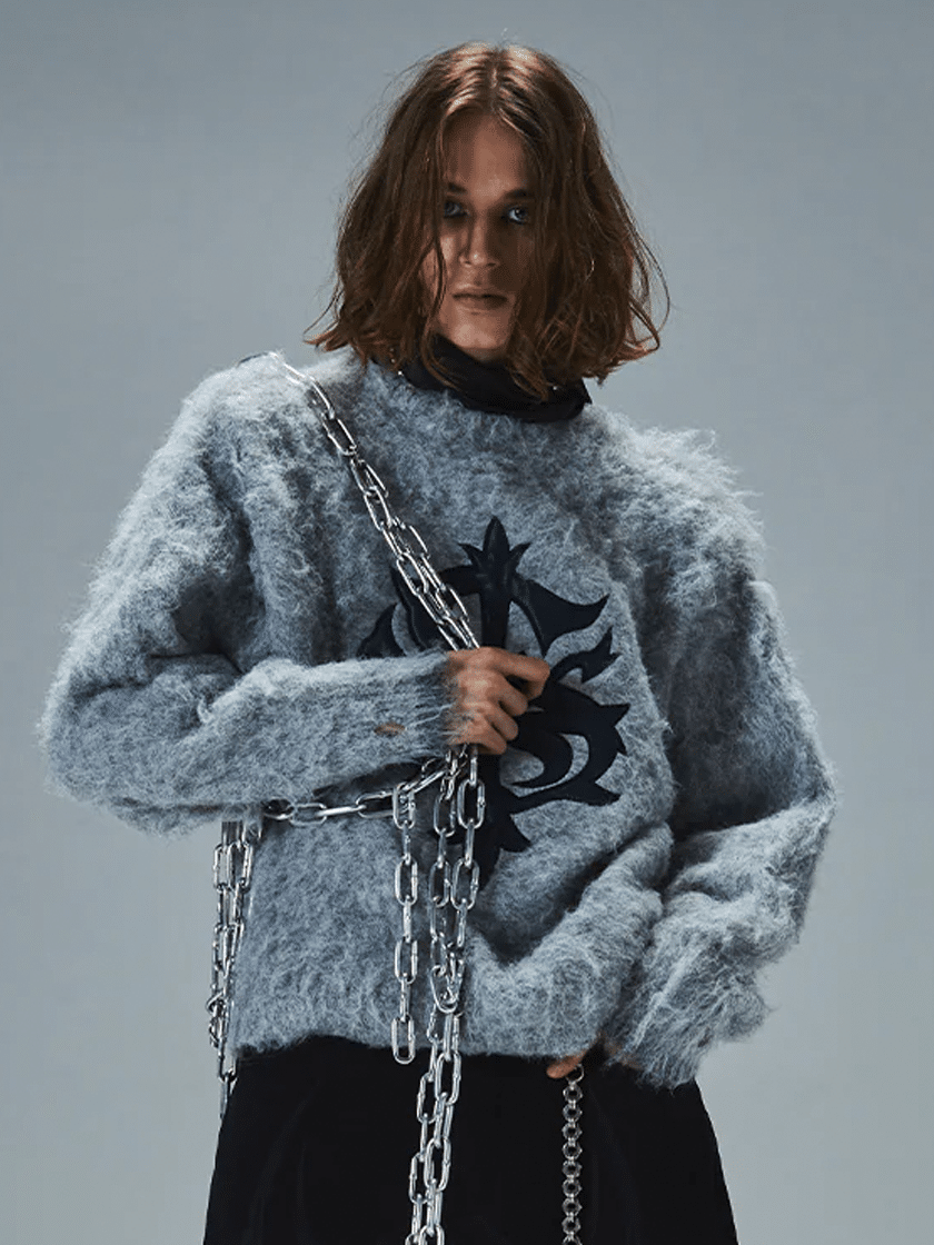 Shaggy Knit Gray