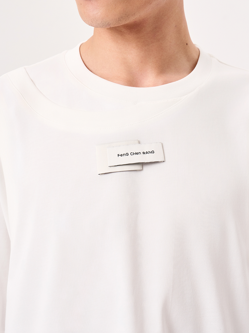 Double Collar Tee White
