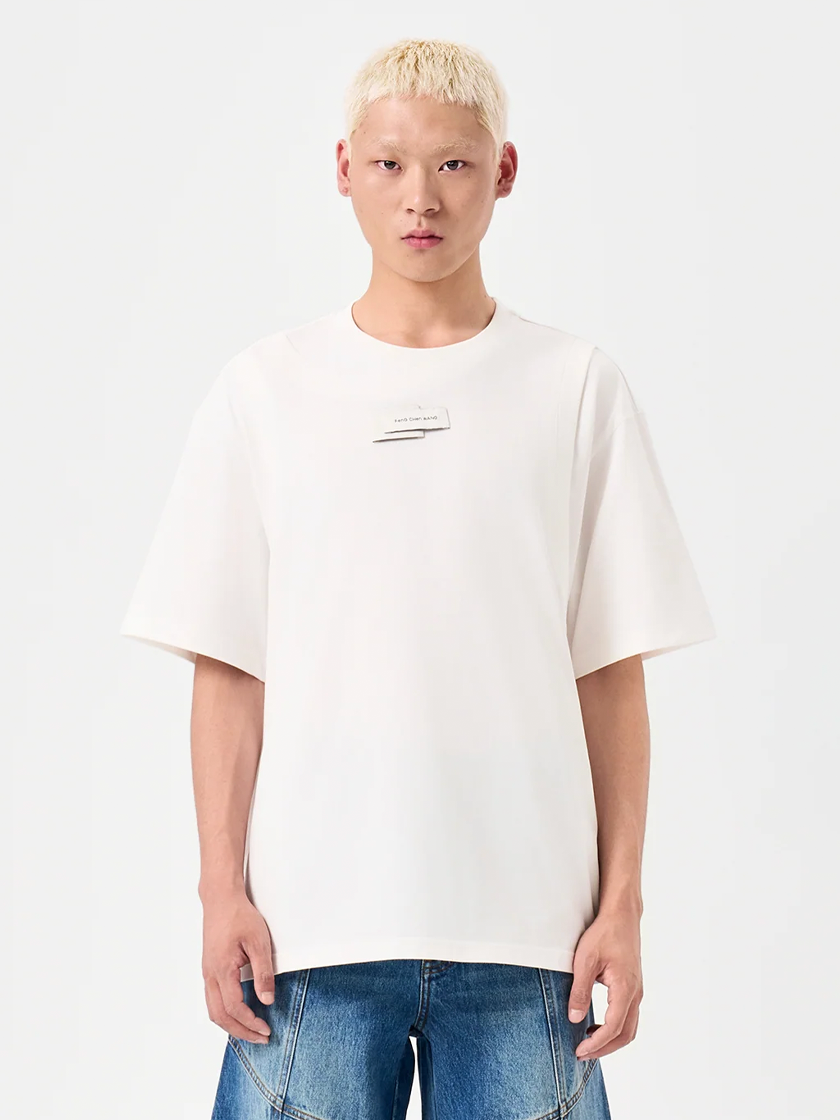 Double Collar Tee White