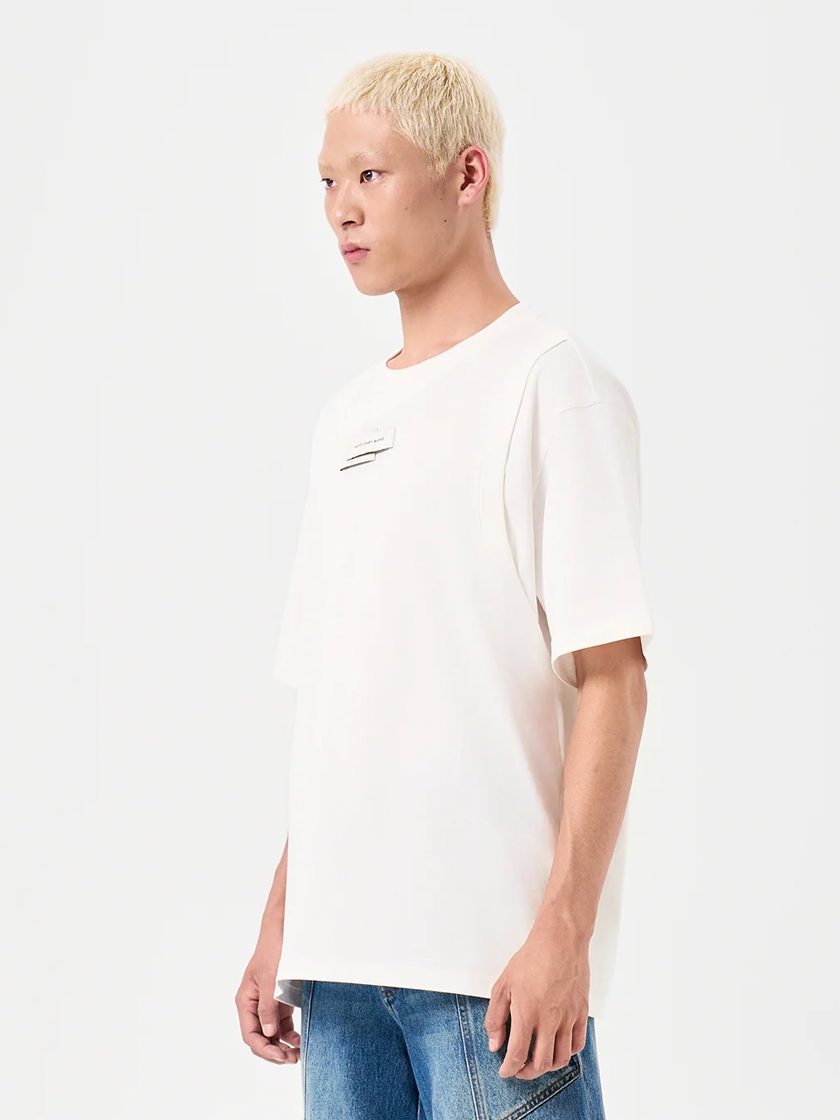 Double Collar Tee White