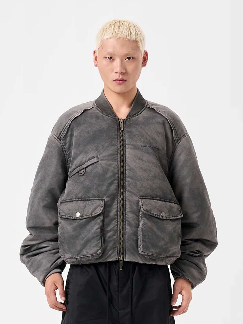 Sprayed Nylon Bomber