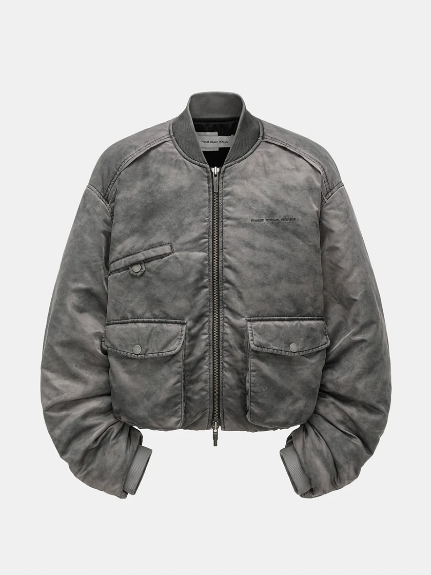 Sprayed Nylon Bomber