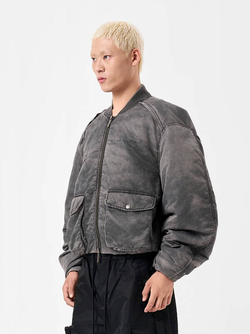 Sprayed Nylon Bomber