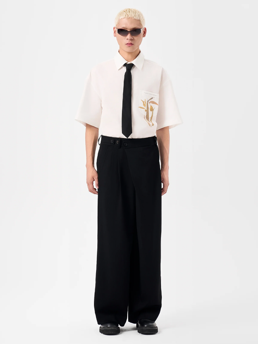 Wide Wool Trousers