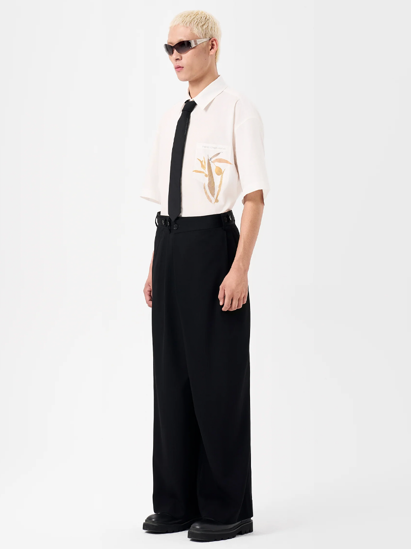 Wide Wool Trousers