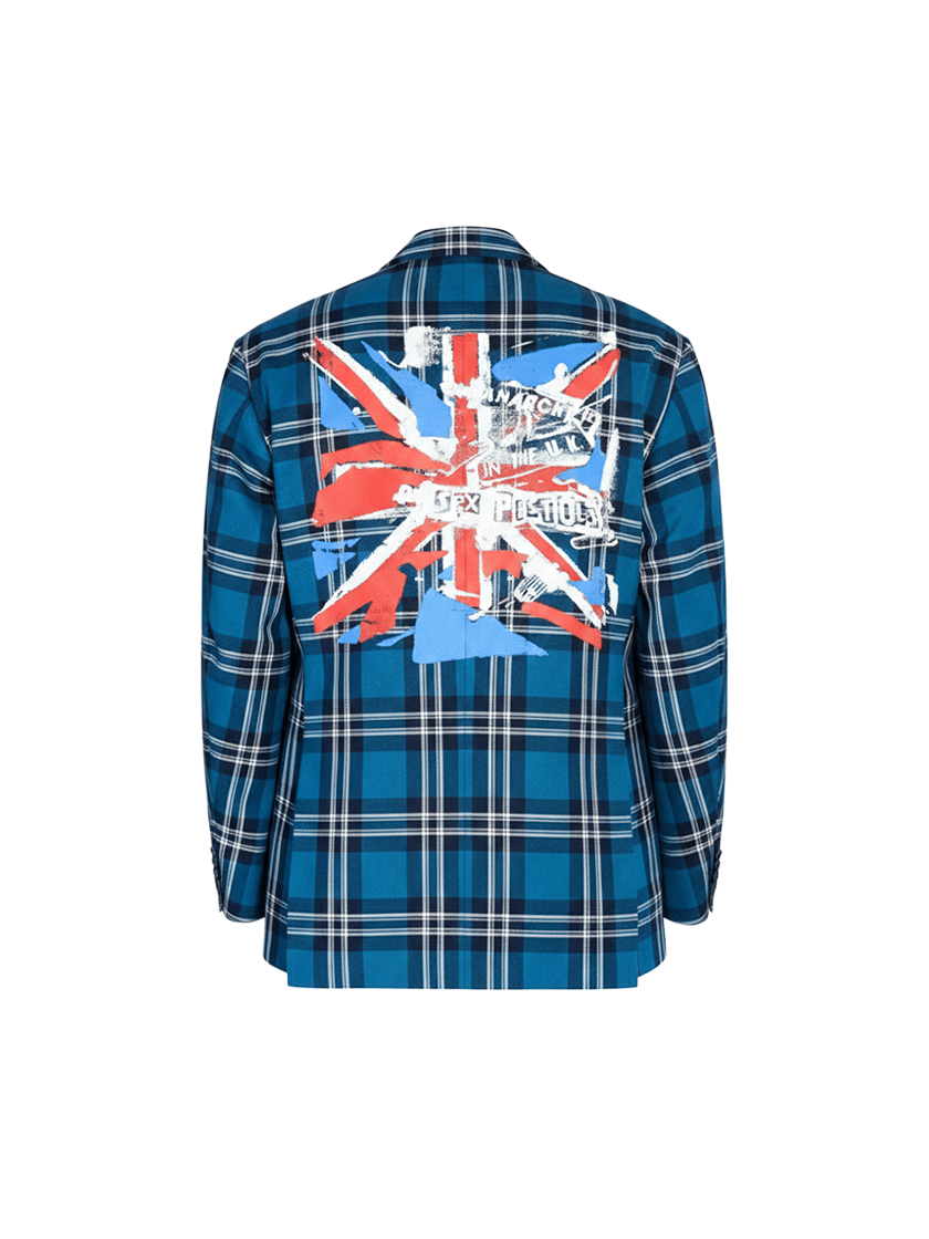 Tailored Tartan Jacket Blue