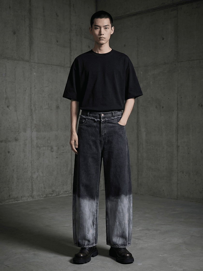Gradient Denim Pants