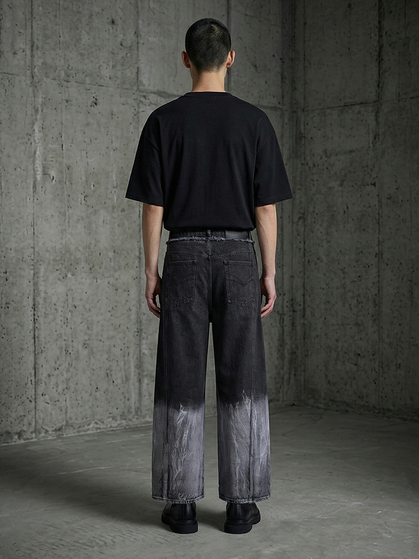 Gradient Denim Pants