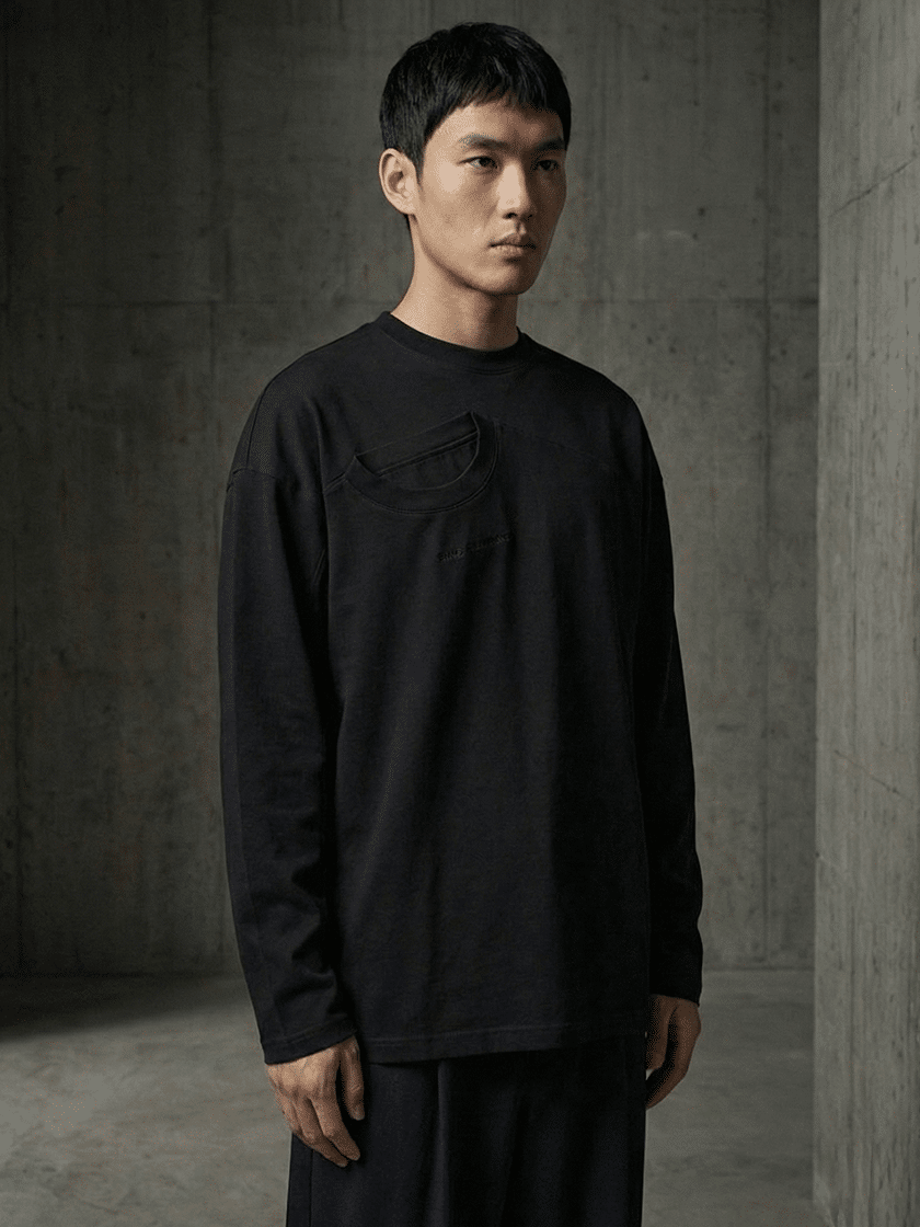 Deconstructed L/S Tee Black