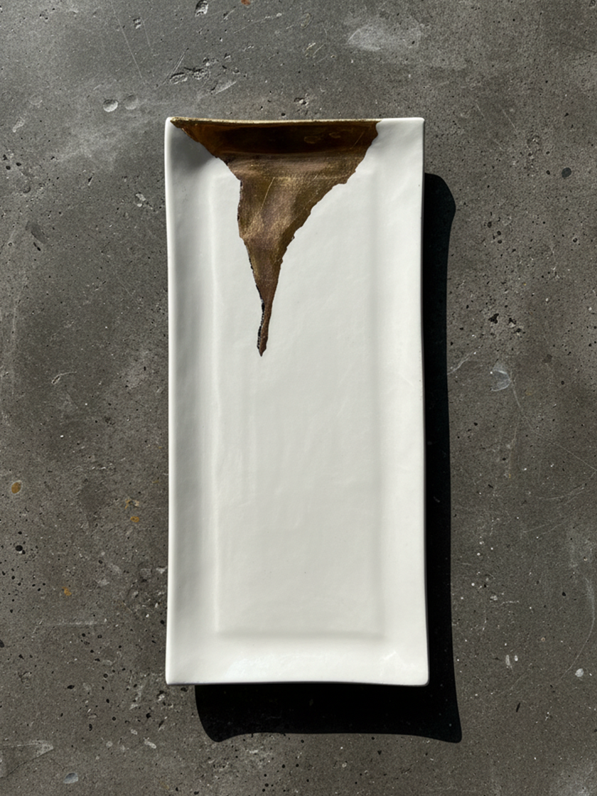 White and Gold Tray