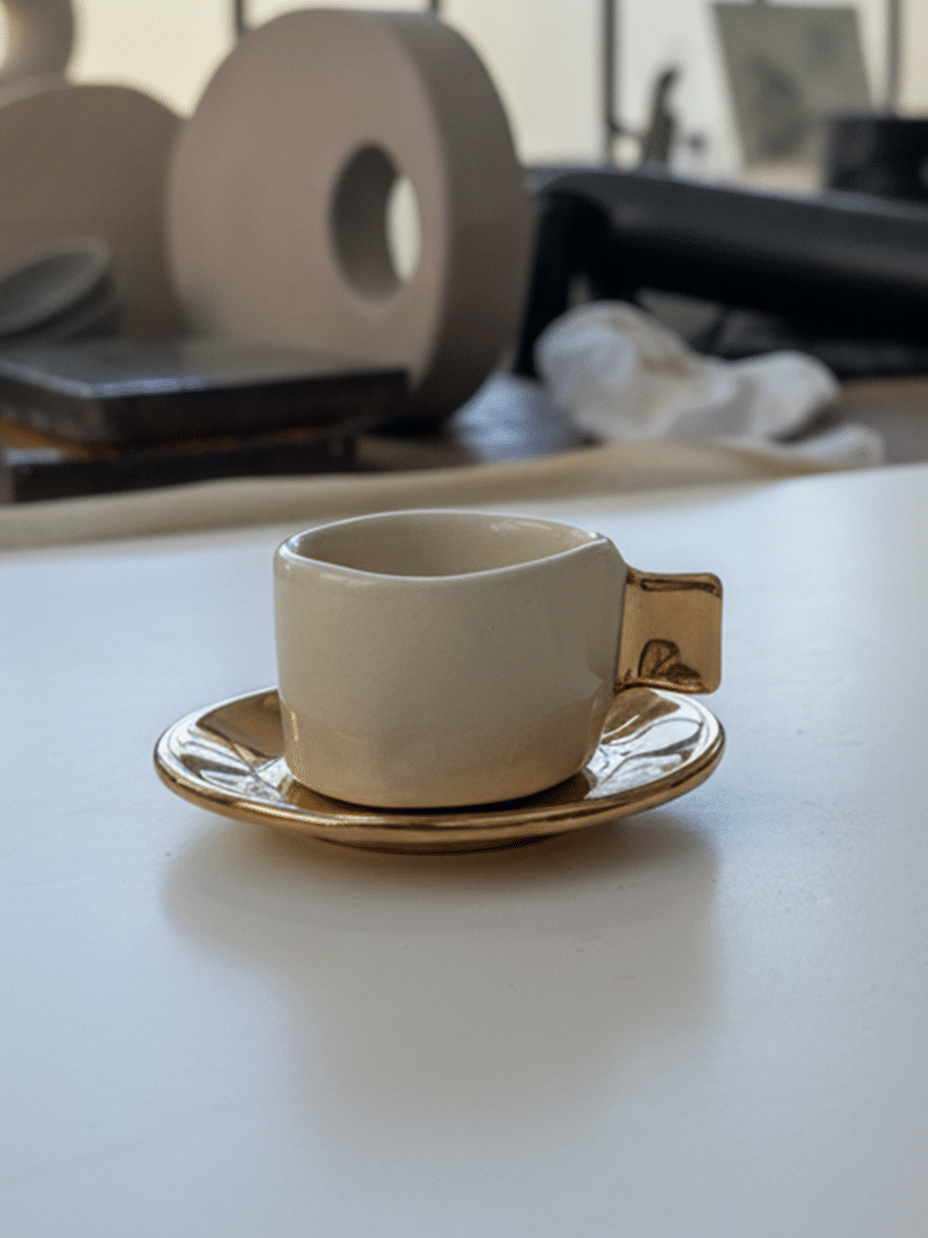 Espresso Cup and Saucer White