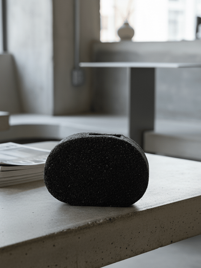 Small Pebble Vase Pepper Black